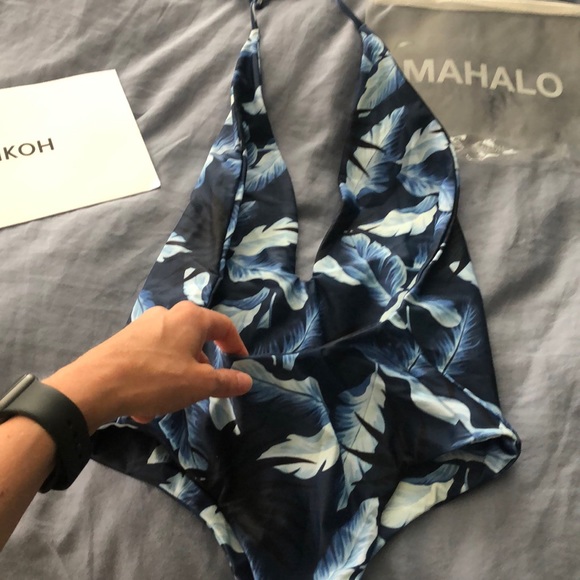 Mikoh Hinano low V cut halter one piece suit - Picture 2 of 3